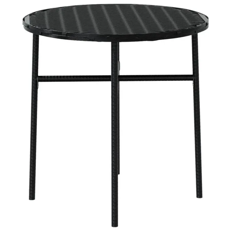Bistro- & Balkonsets-vidaXL - Tuinset - Zwart - Poly rattan - 3 stuks