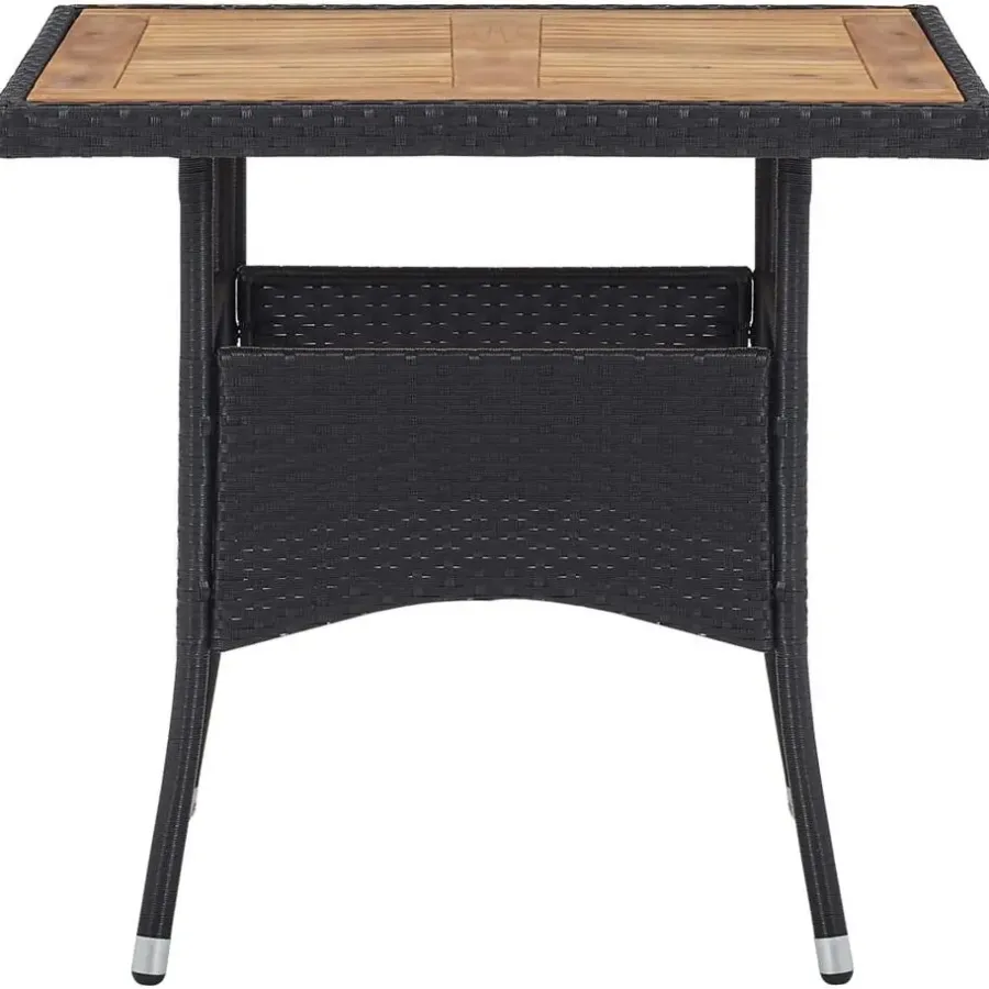 vidaXL - Tuinset - Zwart - Poly rattan