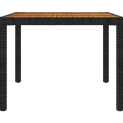 Tuinsets-vidaXL - Tuinset - Zwart - Poly rattan - 190 cm tafellengte