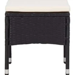 Tuinsets-vidaXL - Tuinset - Zwart - Rattan