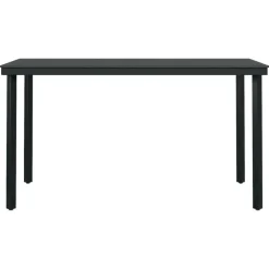 vidaXL - Tuinset zwart PVC rattan en staal - 140x70 cm - 7 stuks