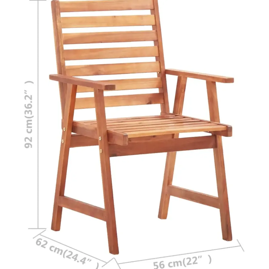 vidaXL - Tuinstoel - Bruin - Hout - 2 stuks