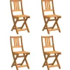 vidaXL - Tuinstoel - Bruin - Massief acaciahout - 36 x 46 x 86cm
