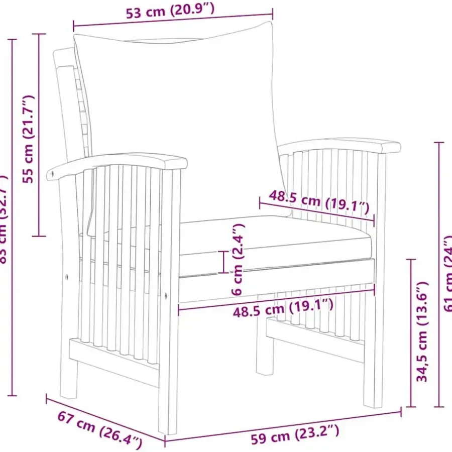 Tuinstoelen-vidaXL - Tuinstoel - Grijs - Hout
