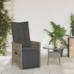 vidaXL - Tuinstoel - Grijs - Poly rattan