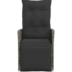 vidaXL - Tuinstoel - Grijs - Poly rattan