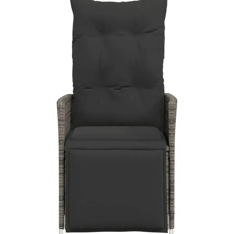vidaXL - Tuinstoel - Grijs - Poly rattan