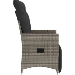 vidaXL - Tuinstoel - Grijs - Poly rattan