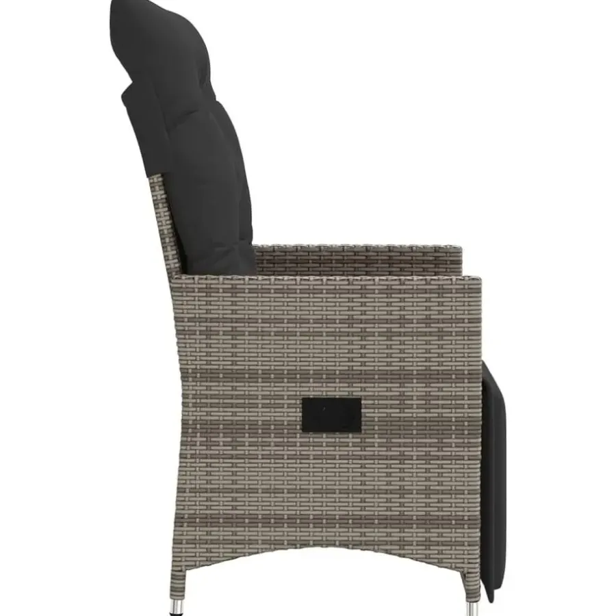vidaXL - Tuinstoel - Grijs - Poly rattan