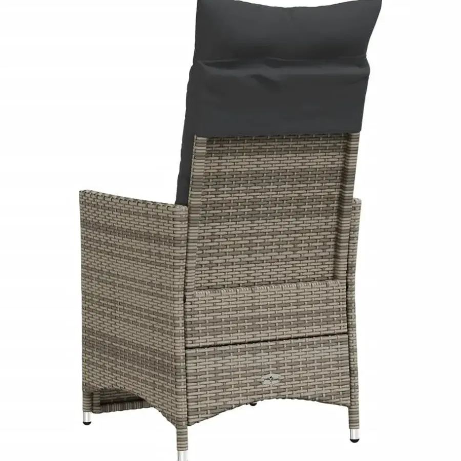 vidaXL - Tuinstoel - Grijs - Poly rattan