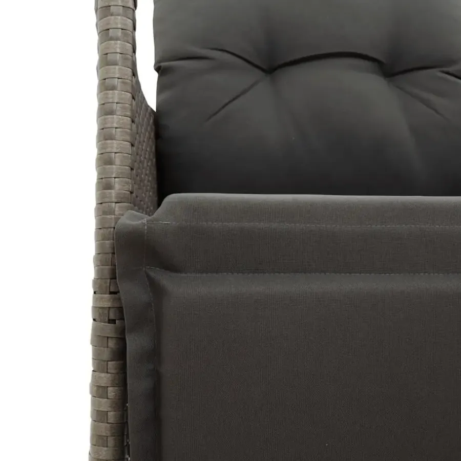 vidaXL - Tuinstoel - Grijs - Poly rattan
