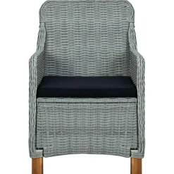 vidaXL - Tuinstoel - Grijs - Poly rattan - 2 stuks