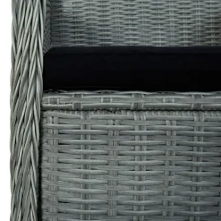 vidaXL - Tuinstoel - Grijs - Poly rattan - 2 stuks