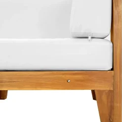 Loungeset Elementen-vidaXL - Tuinstoel - Wit - Acaciahout