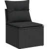 vidaXL - Tuinstoel - Zwart - Poly rattan