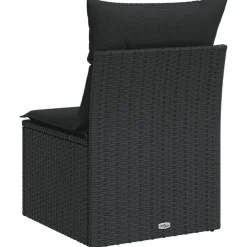 vidaXL - Tuinstoel - Zwart - Poly rattan