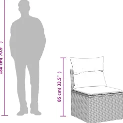 vidaXL - Tuinstoel - Zwart - Poly rattan