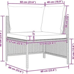 Loungesets-vidaXL - Tuinstoel - Zwart - Rattan