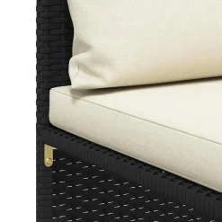 Loungesets-vidaXL - Tuinstoel - Zwart - Rattan
