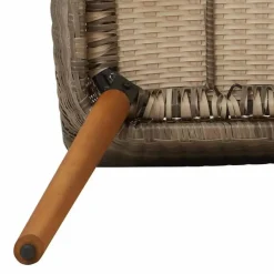 vidaXL - Tuinstoel - Zwart - Poly rattan - 55 x 62.5 x 82cm