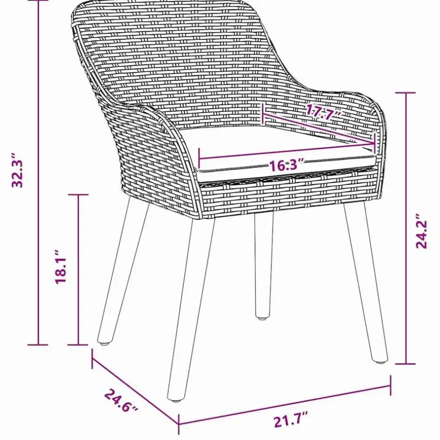 vidaXL - Tuinstoel - Zwart - Poly rattan - 55 x 62.5 x 82cm