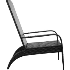 vidaXL - Tuinstoel Adirondack - Zwart - Poly rattan
