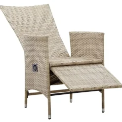 Tuinstoelen-vidaXL - Tuinstoelen - Beige - Poly rattan - 2 stuks - Met kussens