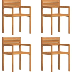 vidaXL - Tuinstoelen - Bruin - Massief acaciahout - 4 stuks - 50x53x80 cm