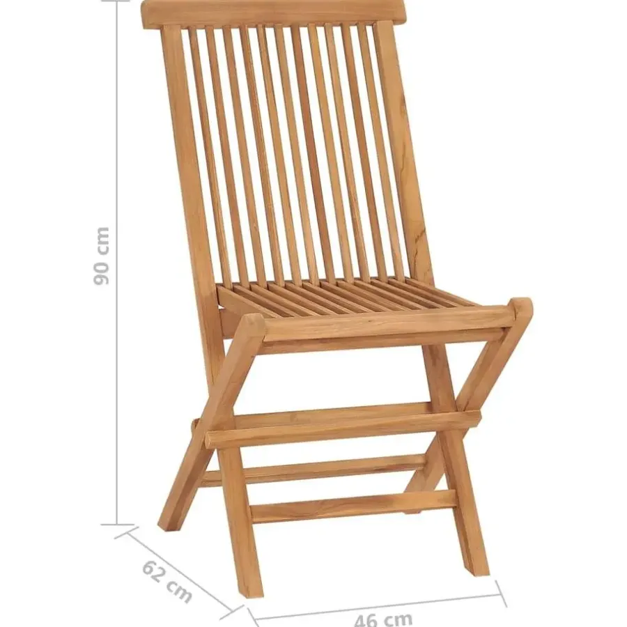 vidaXL - Tuinstoelen - Bruin - Hout - 2 stuks - Inklapbaar