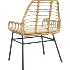 Tuinstoelen-vidaXL - Tuinstoelen - Kussens - Bruin - Poly rattan - 2 stuks
