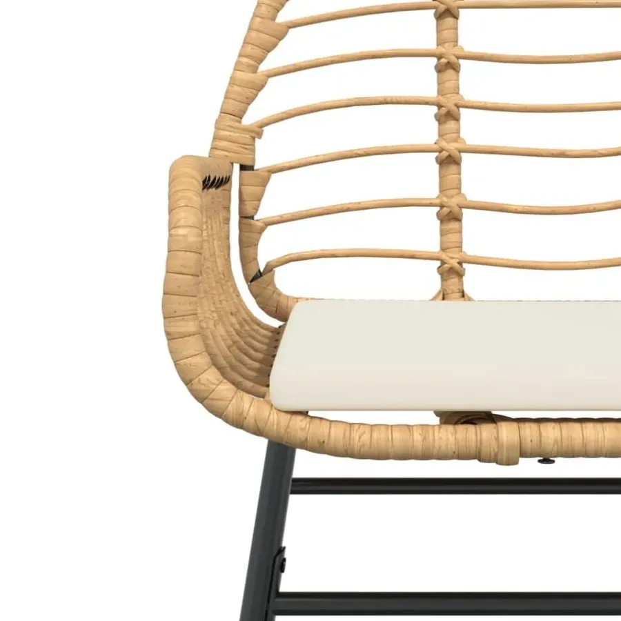 Tuinstoelen-vidaXL - Tuinstoelen - Kussens - Bruin - Poly rattan - 2 stuks