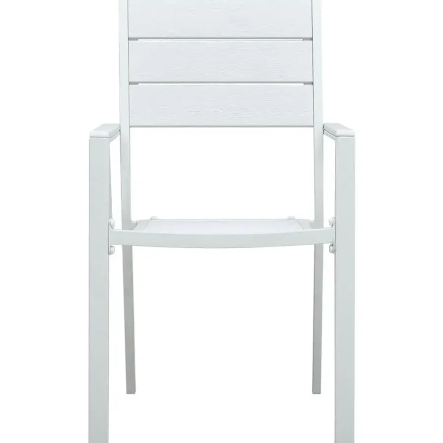 Tuinstoelen-vidaXL - Tuinstoelen - Wit - Hout - 4 stuks