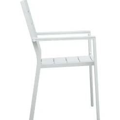 Tuinstoelen-vidaXL - Tuinstoelen - Wit - Hout - 4 stuks