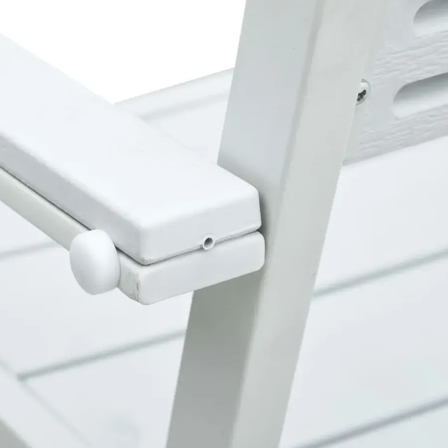 Tuinstoelen-vidaXL - Tuinstoelen - Wit - Hout - 4 stuks