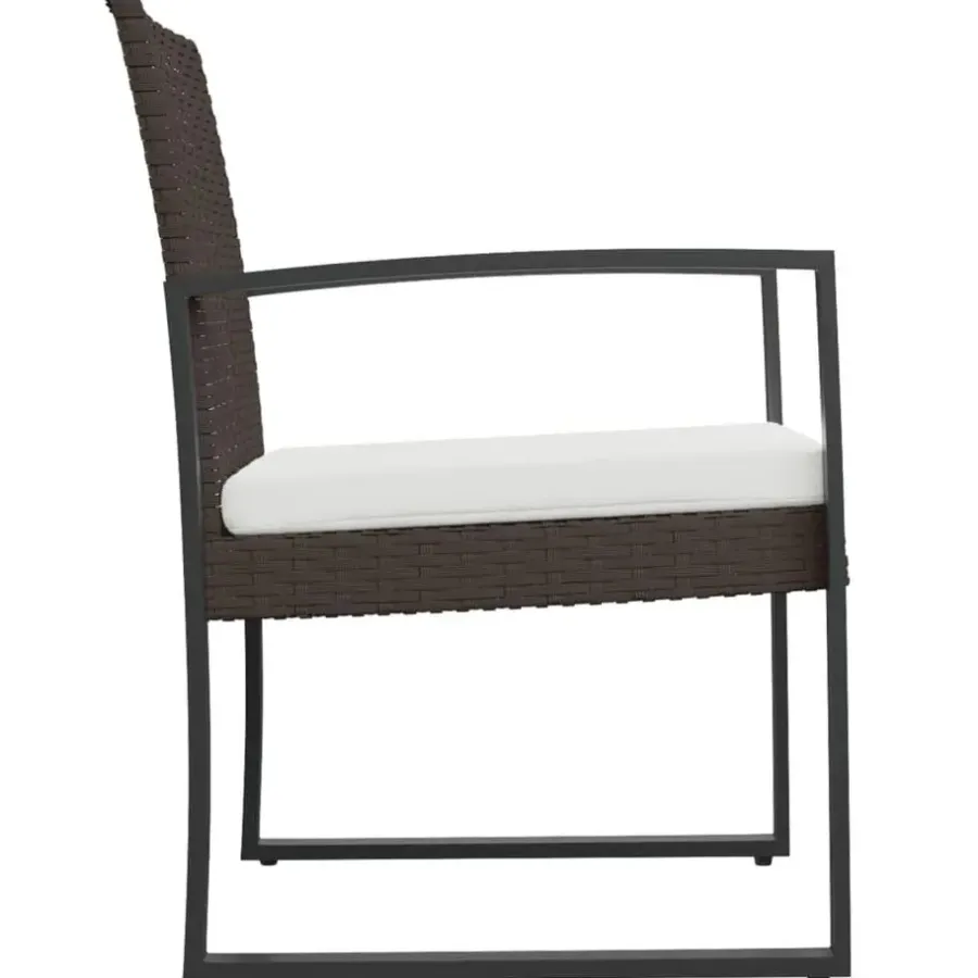Tuinstoelen-vidaXL - Tuinstoelen - Zwart - Polypropyleen - 2 stuks