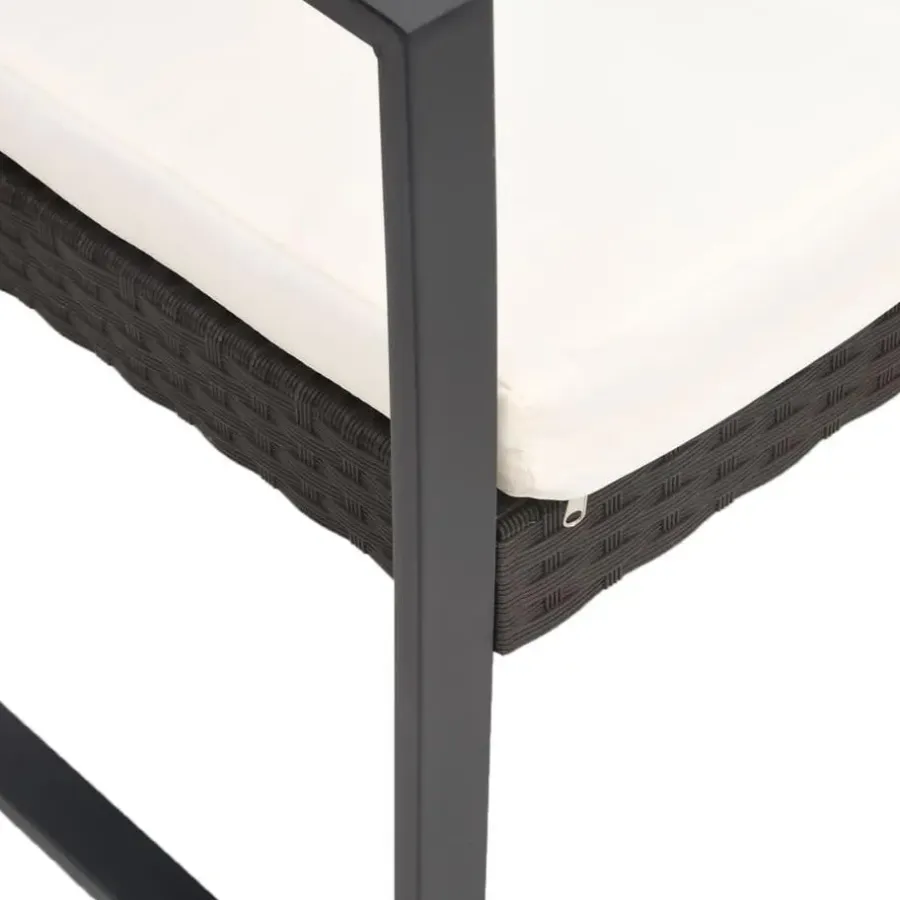 Tuinstoelen-vidaXL - Tuinstoelen - Zwart - Polypropyleen - 2 stuks