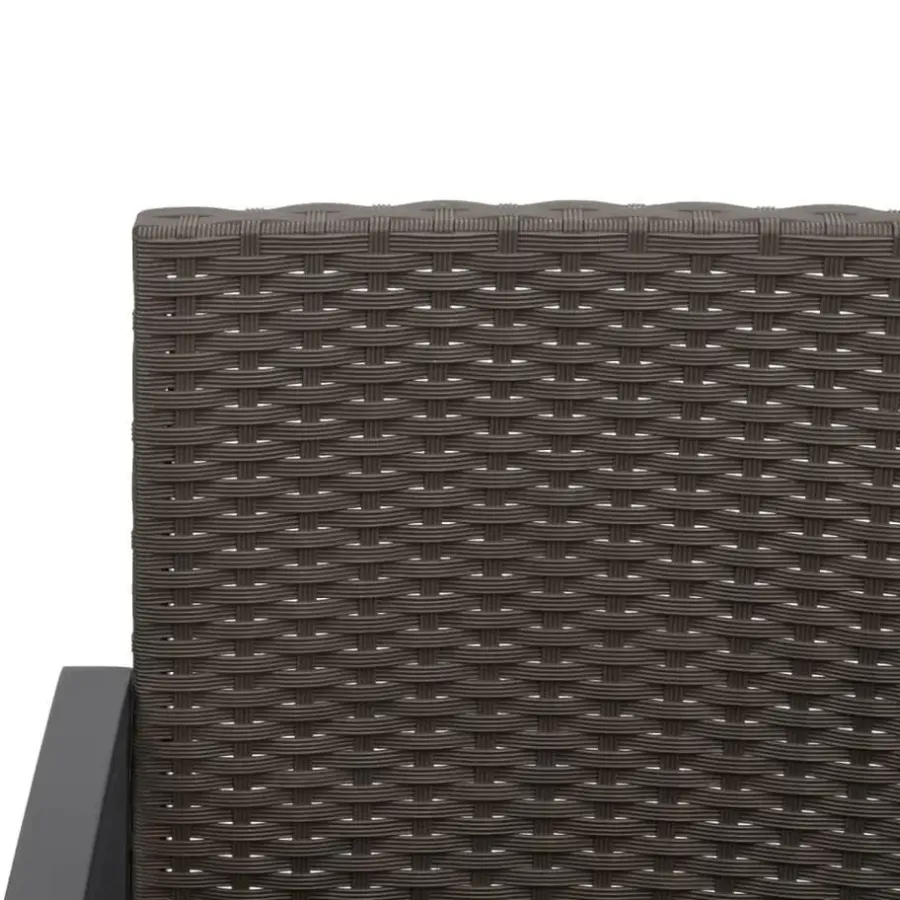 Tuinstoelen-vidaXL - Tuinstoelen - Zwart - Polypropyleen - 2 stuks