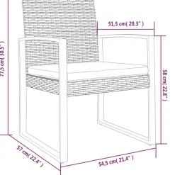 Tuinstoelen-vidaXL - Tuinstoelen - Zwart - Polypropyleen - 2 stuks