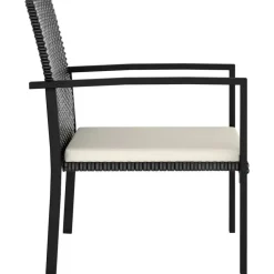 vidaXL - Tuinstoelen - Zwart - Poly rattan - 4 stuks