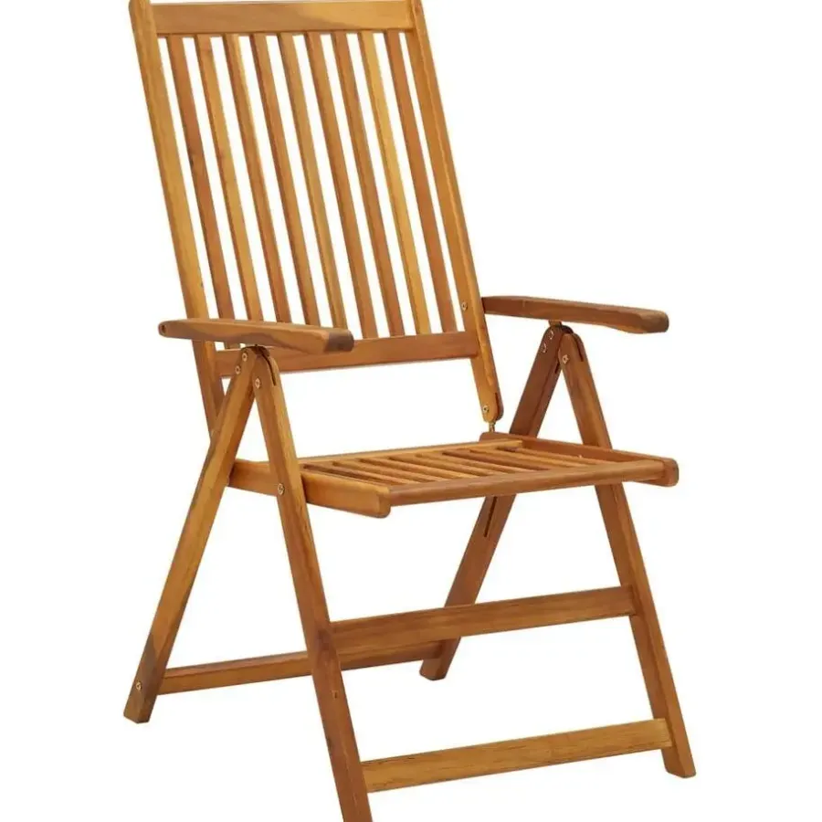 Tuinstoelen-vidaXL - Tuinstoelen inklapbaar met kussens - Massief acaciahout - 6 stuks