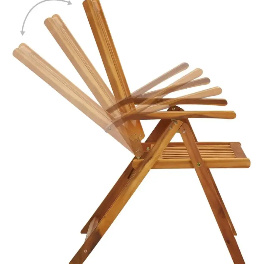 Tuinstoelen-vidaXL - Tuinstoelen inklapbaar met kussens - Massief acaciahout - 6 stuks