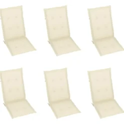 Tuinstoelen-vidaXL - Tuinstoelen inklapbaar met kussens - Massief acaciahout - 6 stuks