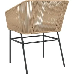 Tuinstoelen-vidaXL - Tuinstoelen -Kussens - Bruin - Poly rattan - 2 stuks