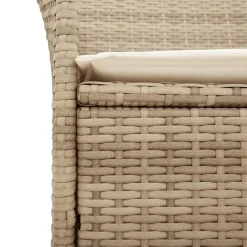 vidaXL - Tuinstoelen met kussens - Beige - Poly rattan en hout - 2 stuks