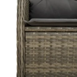 vidaXL - Tuinstoelen met kussens - Grijs - Poly Rattan - 2 stuks