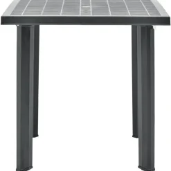 vidaXL - Tuintafel - Antraciet - Kunststof