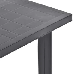 vidaXL - Tuintafel - Antraciet - Kunststof