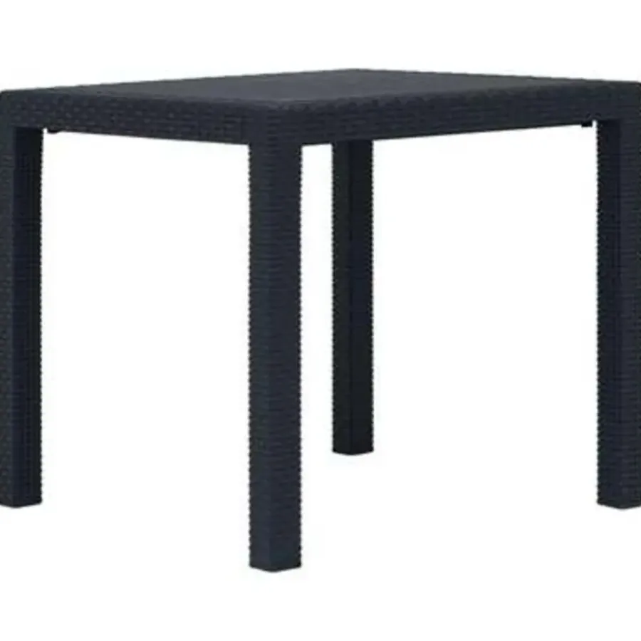 Tuintafels-vidaXL - Tuintafel - Antraciet - Kunststof - 79 x 79 x 72 cm