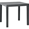 vidaXL - Tuintafel - Antraciet - Kunststof