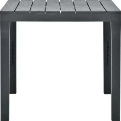 vidaXL - Tuintafel - Antraciet - Kunststof